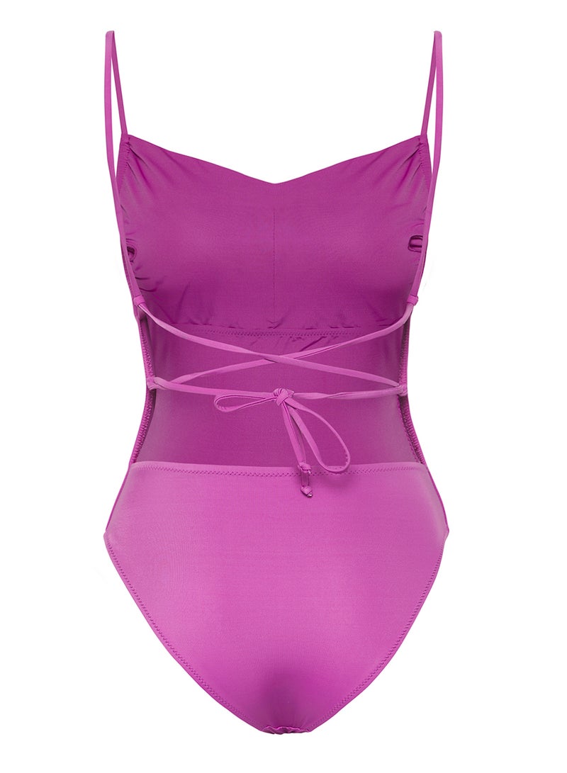 trendyol Purple Tunnel Square Collar Covered Regular Swimsuit Tbess25Ma00020 - Image 5