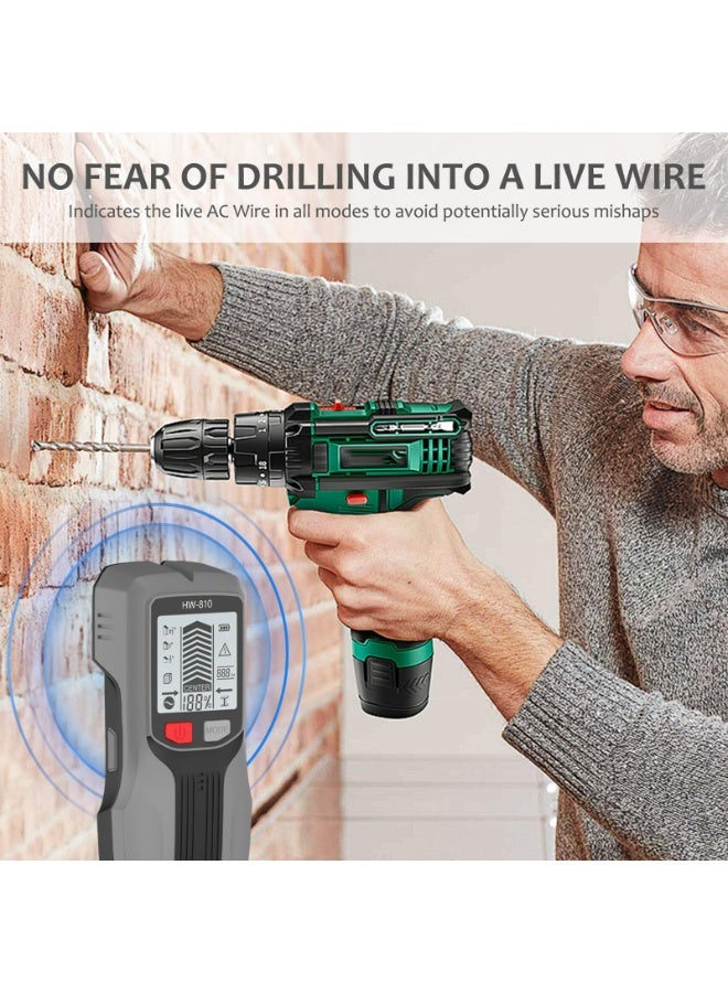 CMGTYYD Stud Finder Wall Scanner, 6 In 1 Electronic Wall Scanner, Stud Detector, with Lcd Display, Rugged, Lightweight and Portable, Suitable for Wood, Metal and Ac Wire Detection(Gray) - Image 3