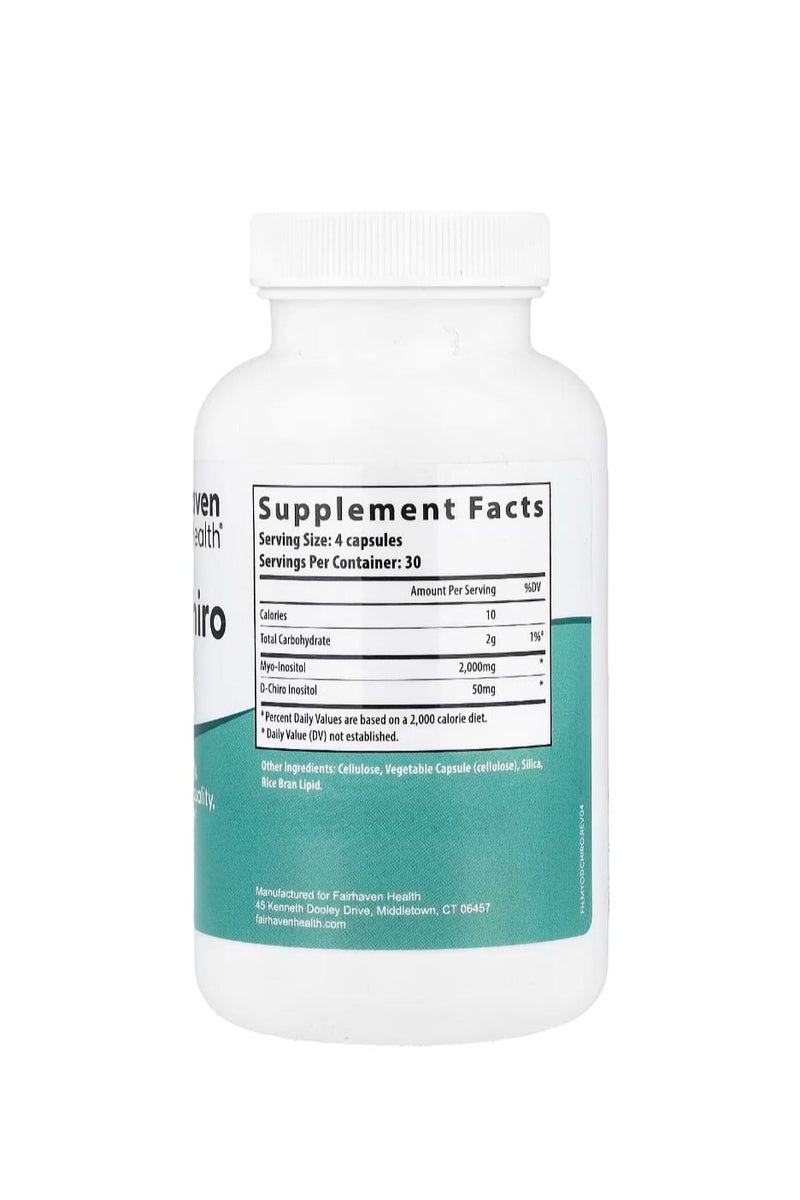 fairhaven health Myo + D-Chiro Inositol 120 Capsules - Image 2