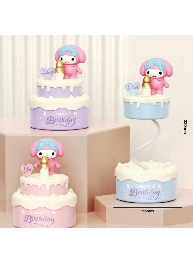 Cartoon Sanrio Small Table Lamp Student Desk Eye Protection Table Lamp Multifunctional Cute Gift Cake Modeling-Color:Sanrio Cake Small Table Lamp Mix And Match-Size:9.5-9.5-22cm  - Image 4