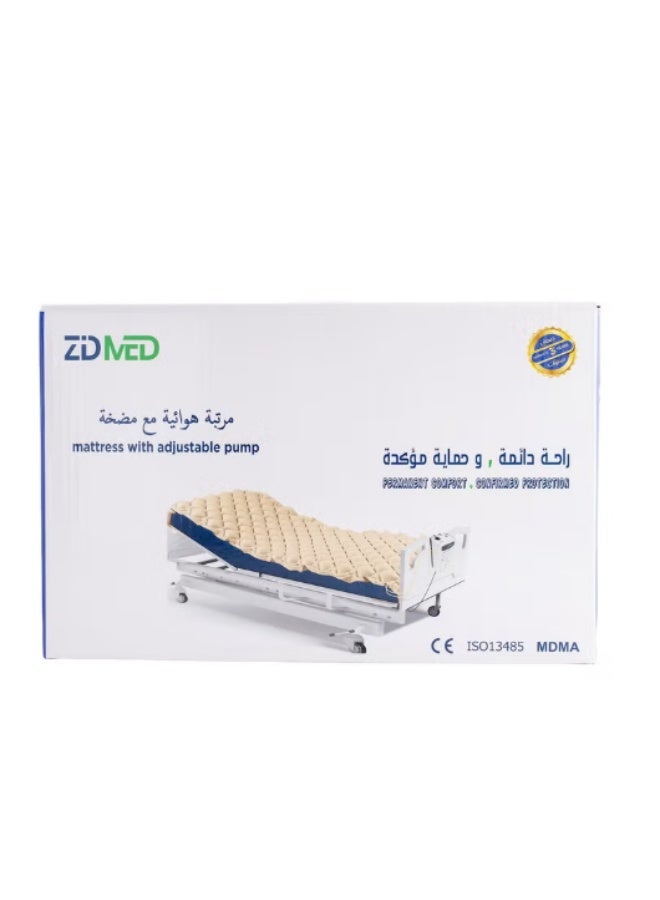 زدميد مرتبة ZidMed الهوائية الطبية الفقاعية مع مضخة صامتة قابلة للتعديل - للحماية الدائمة وتخفيف الضغط - Image 5