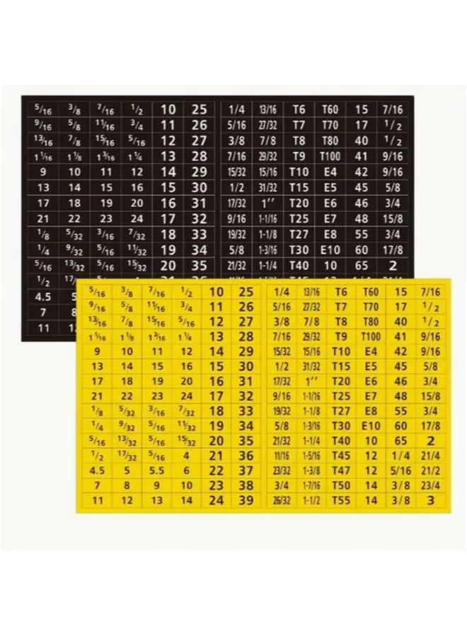 Black 360 Sheet Set Mechanical Socket Labels For Fast Identification Toolbox Organization - Image 4