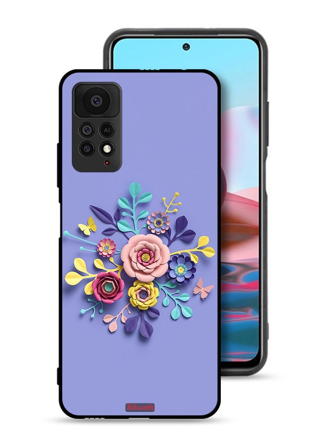 Tolwak Xiaomi Redmi Note 11 Pro 5G Protective Case Cover Flowers Art - Image 1