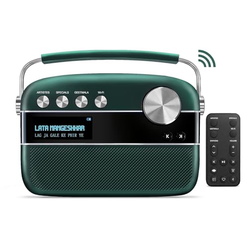 Carvaan Saregama Carvaan 2.0 Hindi Portable Music Player 5000 Pre-Loaded Songs with Podcast, FM/BT/AUX (Emerald Green) - Image 1