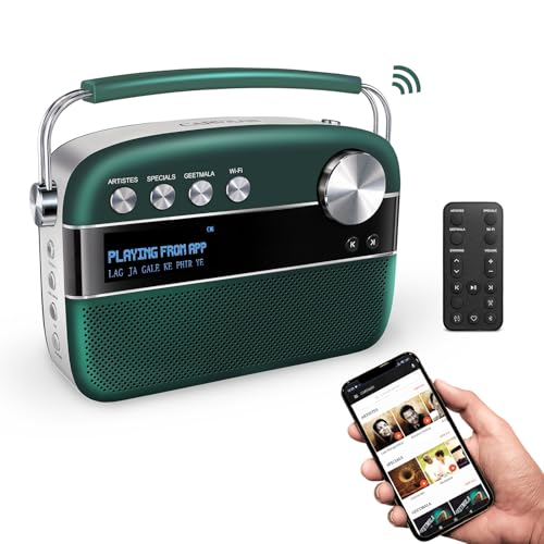 Carvaan Saregama Carvaan 2.0 Hindi Portable Music Player 5000 Pre-Loaded Songs with Podcast, FM/BT/AUX (Emerald Green) - Image 2