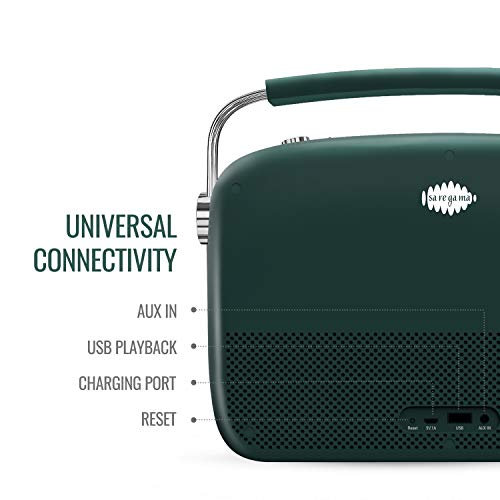 Carvaan Saregama Carvaan 2.0 Hindi Portable Music Player 5000 Pre-Loaded Songs with Podcast, FM/BT/AUX (Emerald Green) - Image 4
