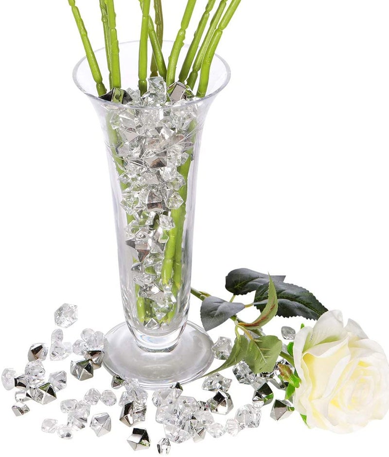 Promote Trader Pack of 100 Gram Acrylic Diamonds Faux Crystals for Home Decor Stones Decorative Stones for Aquarium Fish Tank Landscaping Vase Fillers Clear All Life Stages Pellet - Image 5