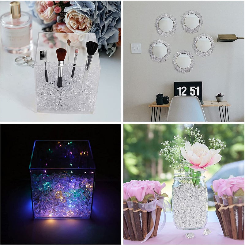 Promote Trader Pack of 100 Gram Acrylic Diamonds Faux Crystals for Home Decor Stones Decorative Stones for Aquarium Fish Tank Landscaping Vase Fillers Clear All Life Stages Pellet - Image 4