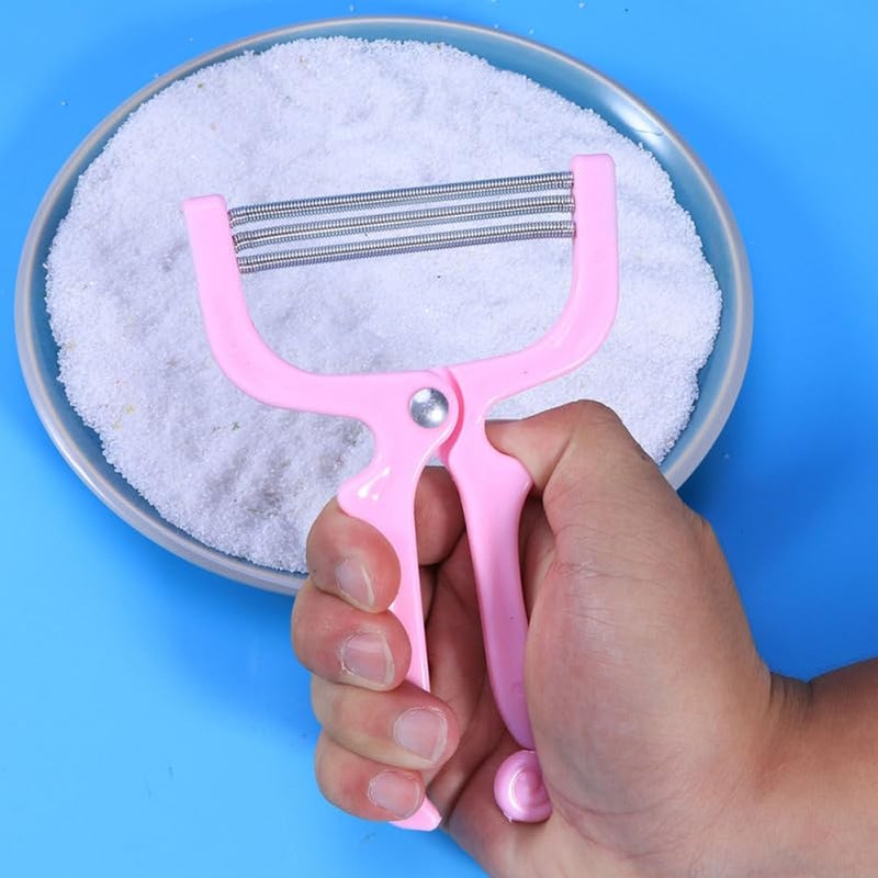 Pink Stainless Steel Facial Hair Remover Epilator for Women Upper Lip Chin Cheeks Neck - Image 3
