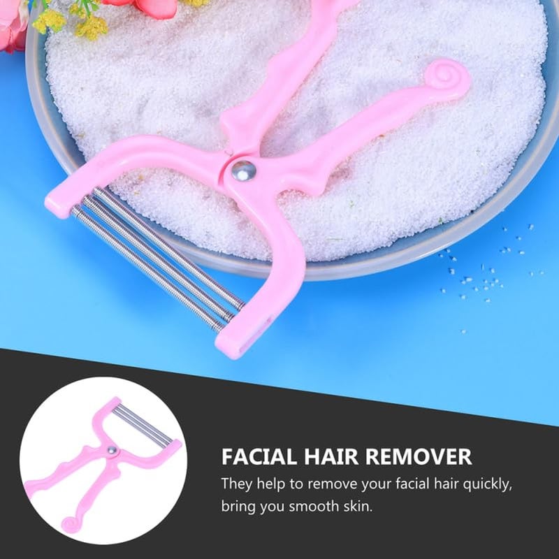 Pink Stainless Steel Facial Hair Remover Epilator for Women Upper Lip Chin Cheeks Neck - Image 5