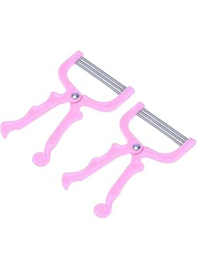 Pink Stainless Steel Facial Hair Remover Epilator for Women Upper Lip Chin Cheeks Neck - Image 1