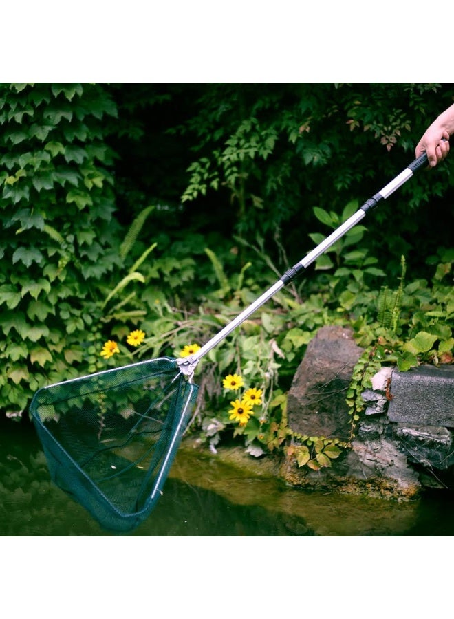RESTCLOUD Fishing Landing Net with Telescoping Pole Fishing Net Freshwater Fishing Net for Pond, Handle Full Extended to 50 Inches - Image 2