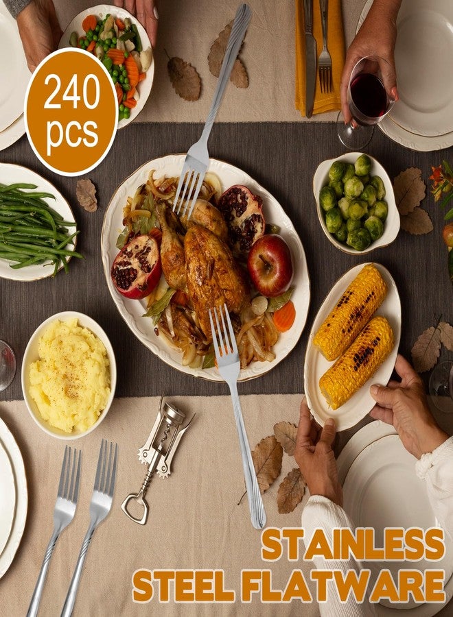 WAKCCIL 240 Pcs Dinner Forks Bulk Set, 6.7 Inch Stainless Steel Silverware Dinner Fork Set, Table Cutlery Mirror Polished Salad Flatware for Home, Restaurant, Kitchen, Dishwasher Safe - Image 5