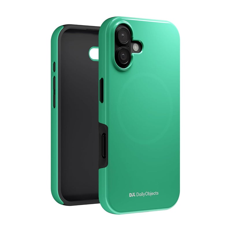 Daily Objects حافظة بامبرز ماغسيف من البولي كربونات لجهاز آيفون 16 متوافقة مع الشحن اللاسلكي ماغسيف | غطاء خلفي هجين مغناطيسي باللون النعناعي - Image 3