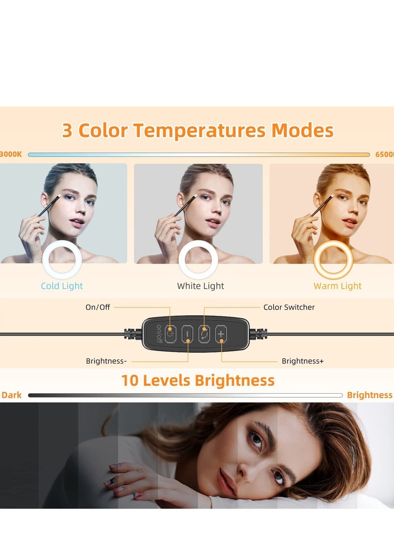 Y&D - Ring Light for Computer Laptop, Video Conference Lighting kit Zoom Meetings, 5" Small Led Selfie Portable with Stand - Image 1