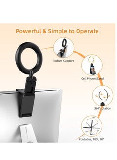 Y&D Ring Light for Computer Laptop, Video Conference Lighting kit Zoom Meetings, 5" Small Led Selfie Portable with Stand  - Image 4