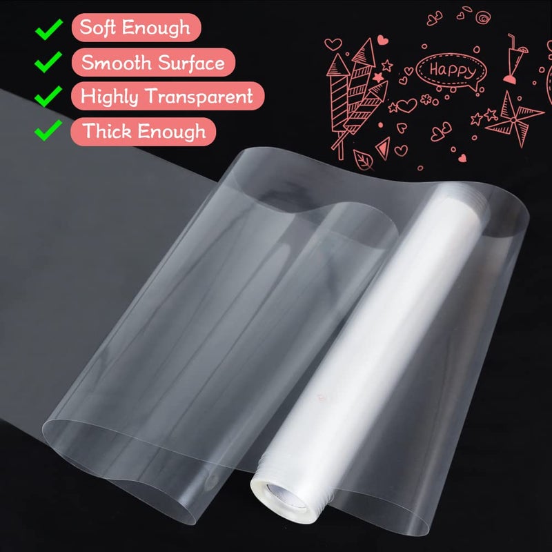 BYKITCHEN Cake Collar, 12 Inch Acetate Cake Collars, Large Clear Acetate Sheets for Chocolate Mousse DIY Cake Wrapping Decorating Baking (Length 394inch) - Image 3