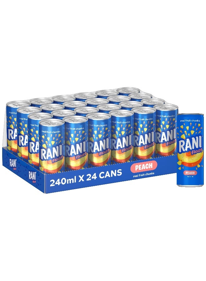 Rani Peach Juice with float 240ml in Can x 24 Pack