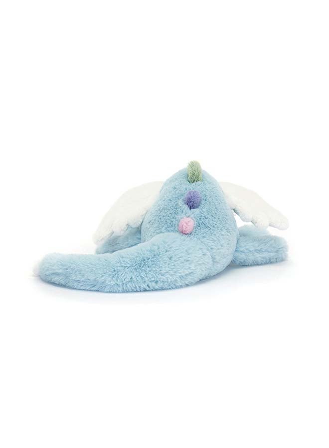 Jellycat Sky Dragon – Soft Blue Plush Dragon with Rainbow Spines & White Wings – Large 50cm Cuddle Toy for Kids, Nurseries & Collectors - Image 2
