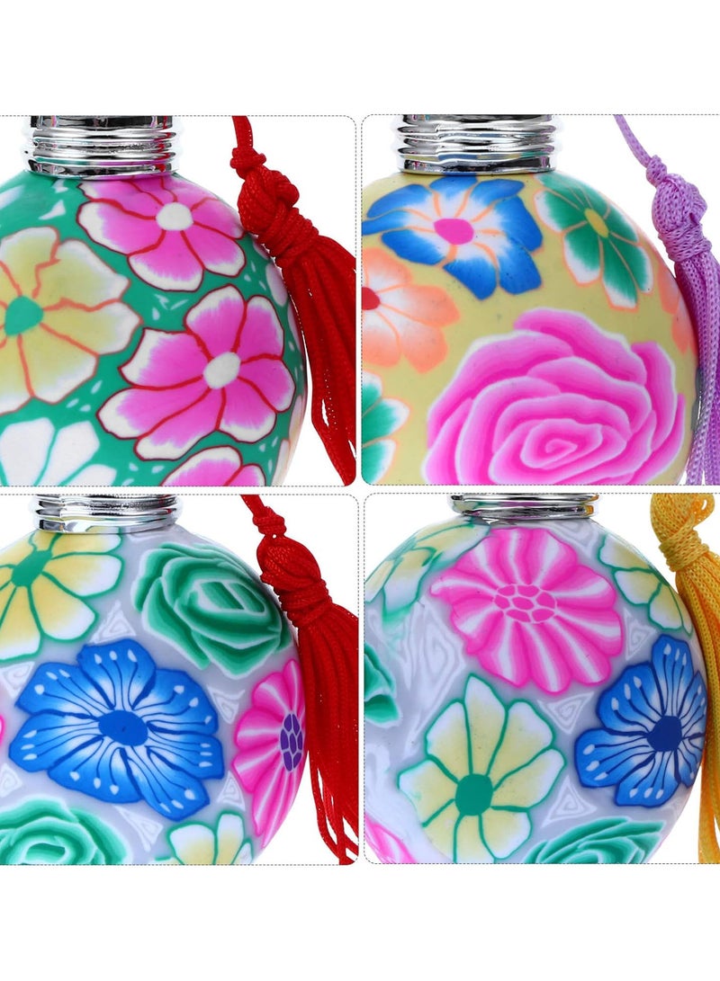 GGOOT 5 Pcs Essential Oil Bottles Polymer Clay Roller Bottles 15mL Empty Perfume Refillable Bottles Container for Trip Travel Women Random  - Image 3