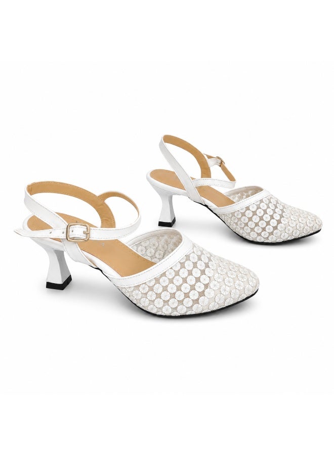Vbranda Elegant Mesh Slingback Heels C-133 - Image 2