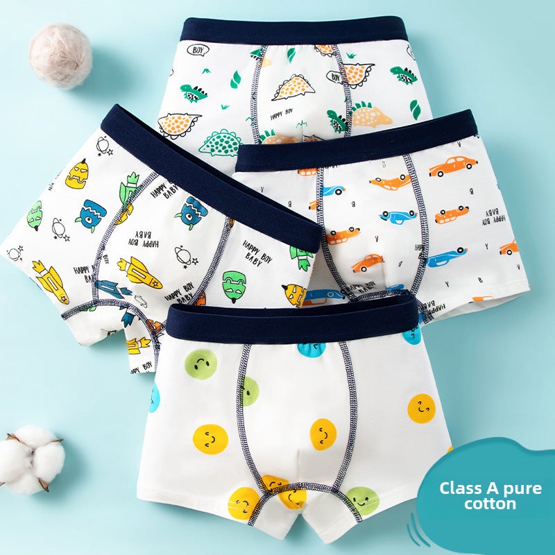 Summer Cotton Boys Boxer Briefs 1027 Snail Combo