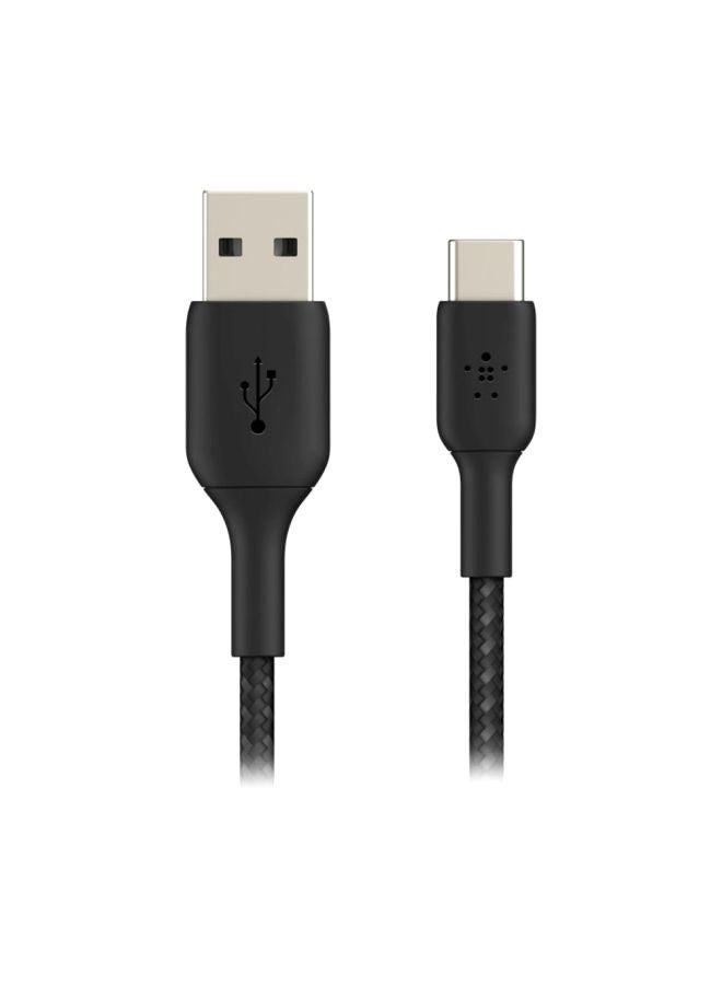 NIBEMINENT Belkin Braided Usb-C Cable (Usb-C To Usb-A Cable, Usb Type-C For Samsung, Pixel, Ipad Pro, Nintendo Switch And More) - 1m, Black - Image 1