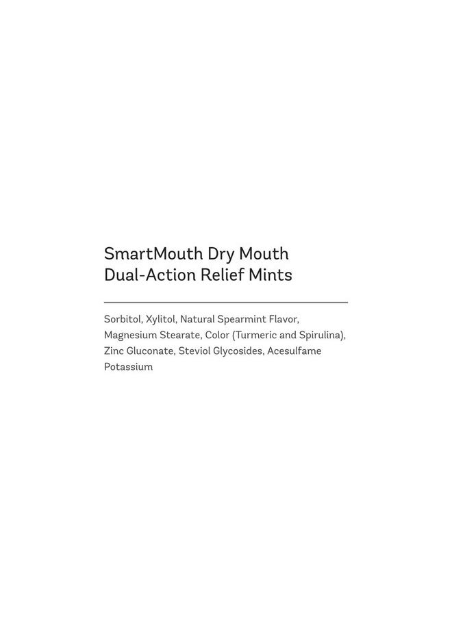 SmartMouth - SmartMouth Dry Mouth Dual-Action Mints - Sugar-Free Breath Mints - 50 Count, 3 Pack, Mellow Mint - Image 1