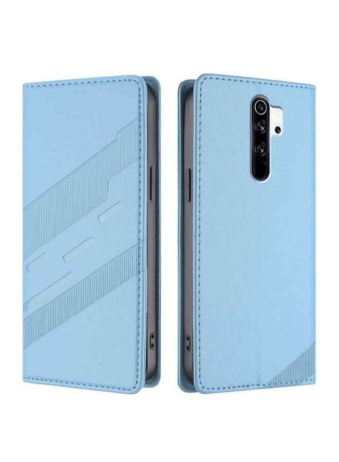 اس-توب جراب لهاتف Redmi Note 8 Pro محفظة جلدية منقوشة متعددة الوظائف بتصميم كلاسيكي - Image 2