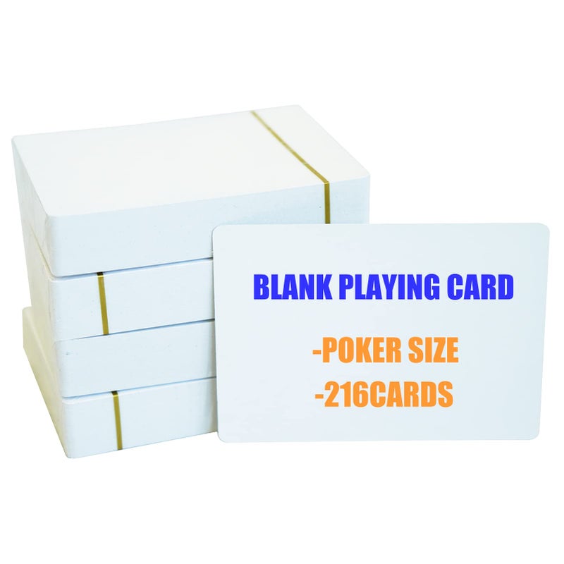 SEETOOOGAMES Blank Playing Cards to Write on 216pcs Poker Size Game Cards - Image 4