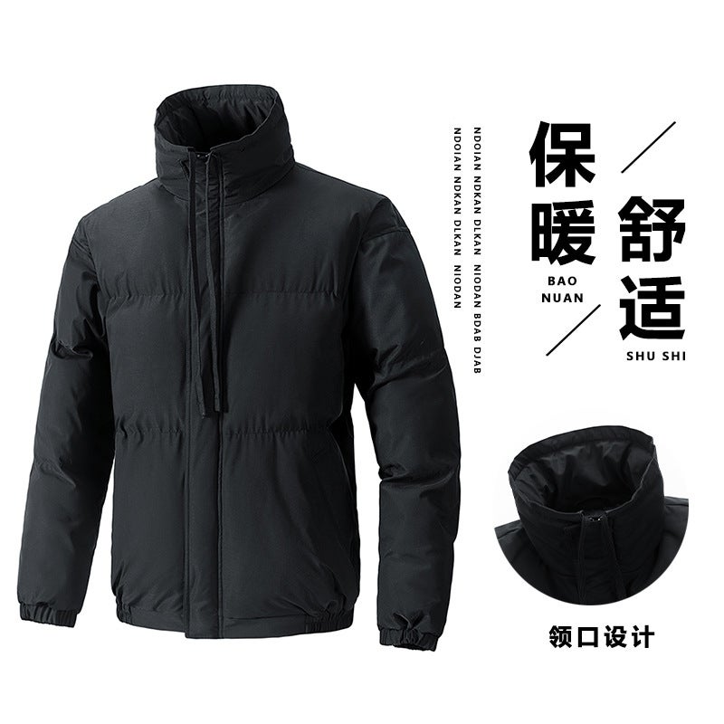 Stand Collar Cotton-Padded Jacket Men'S And Women'S Winter New Cotton-Padded Jacket Cotton-Padded Jacket Relaxed-Fit Thickened Couple'S Cotton-Padded Jacket Men'S Coat - Image 3