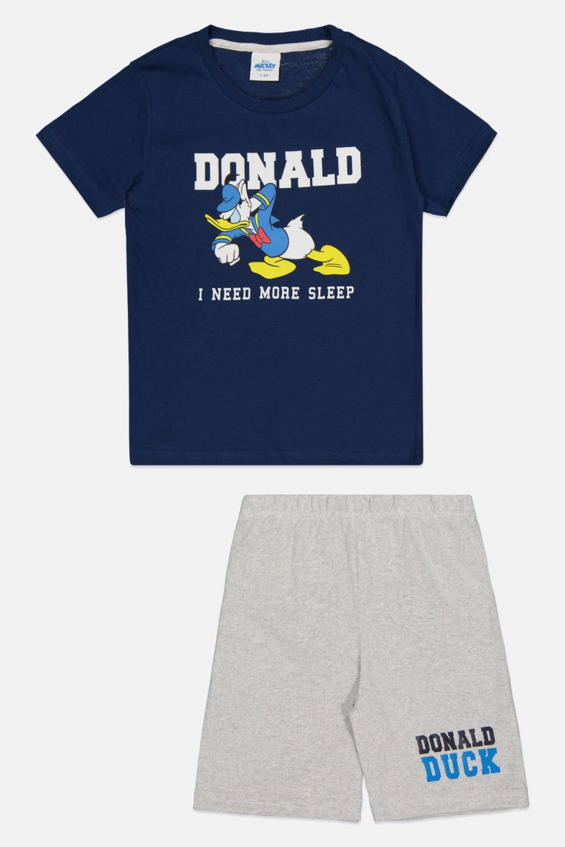 MICKEY MOUSE طقم تي شيرت قصير الأكمام مع شورت للأطفال الأولاد، متعدد الألوان - Image 2