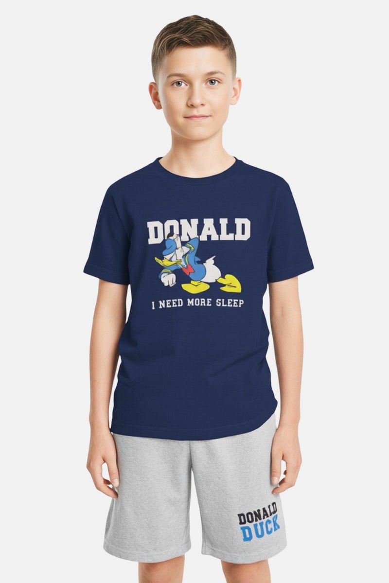 MICKEY MOUSE طقم تي شيرت قصير الأكمام مع شورت للأطفال الأولاد، متعدد الألوان - Image 1