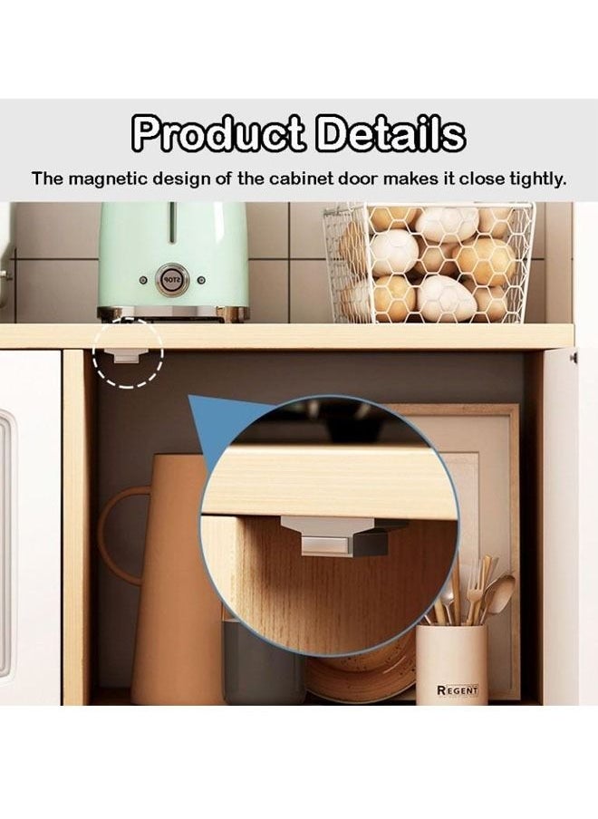 NKX 2-Tier Kitchen Storage Shelf Microwave Oven Stand Rack Spice Organizer with 3 Door Storage Cabinet Large Storage Rack  - Image 5