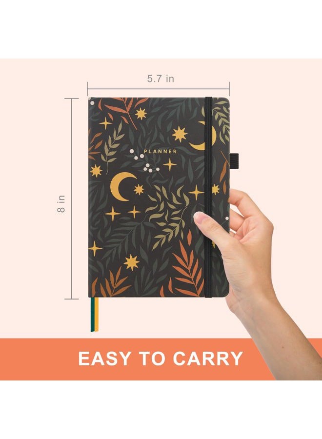 &And Per Se And Per Se Undated Planner, A5 Weekly Calendar Planner, 72 Weeks Hardcover to Track Goals, Planning Book with Monthly Tab Stickers & Back Pocket(Lunar Leaf) - Image 2