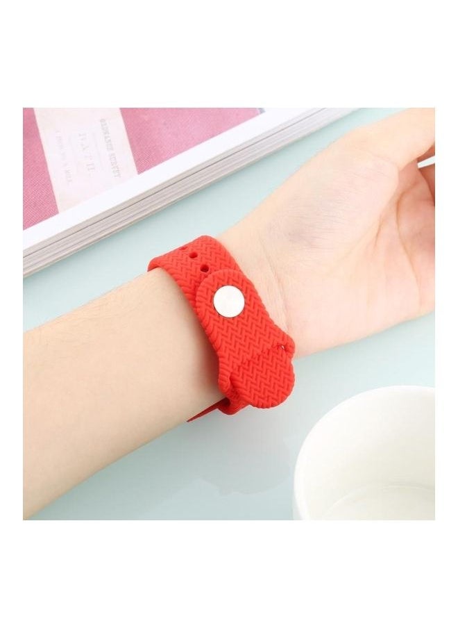 NIBEMINENT - Woven Pattern Silicone Snap Watchband For Apple Watch Series 1/2/3/4/5/6/7/SE 38-40-41mm Red - Image 1