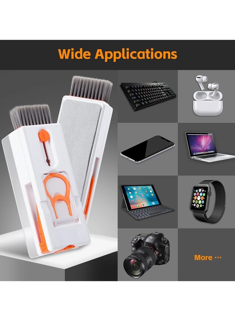 Multi-functional Cleaning Kit – 11 in 1 Multi-Functional Keyboard Cleaning Kit, Portable Electronics Cleaner for Laptop, Mobile, AirPods, MacBook, iPad, PC, Tablet  More (Orange) - Image 2