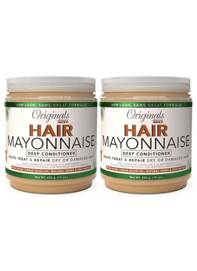 Originals by Africa's Best - Hair Mayonnaise Conditioner 2 Pack 15 Oz Jar Enriched With Natural Botanical Herbal Extracts And Olive Oil To Deep Condition And Repair - Image 1