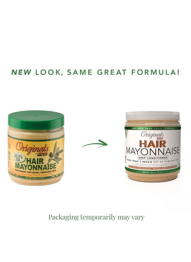 Originals by Africa's Best - Hair Mayonnaise Conditioner 2 Pack 15 Oz Jar Enriched With Natural Botanical Herbal Extracts And Olive Oil To Deep Condition And Repair - Image 1