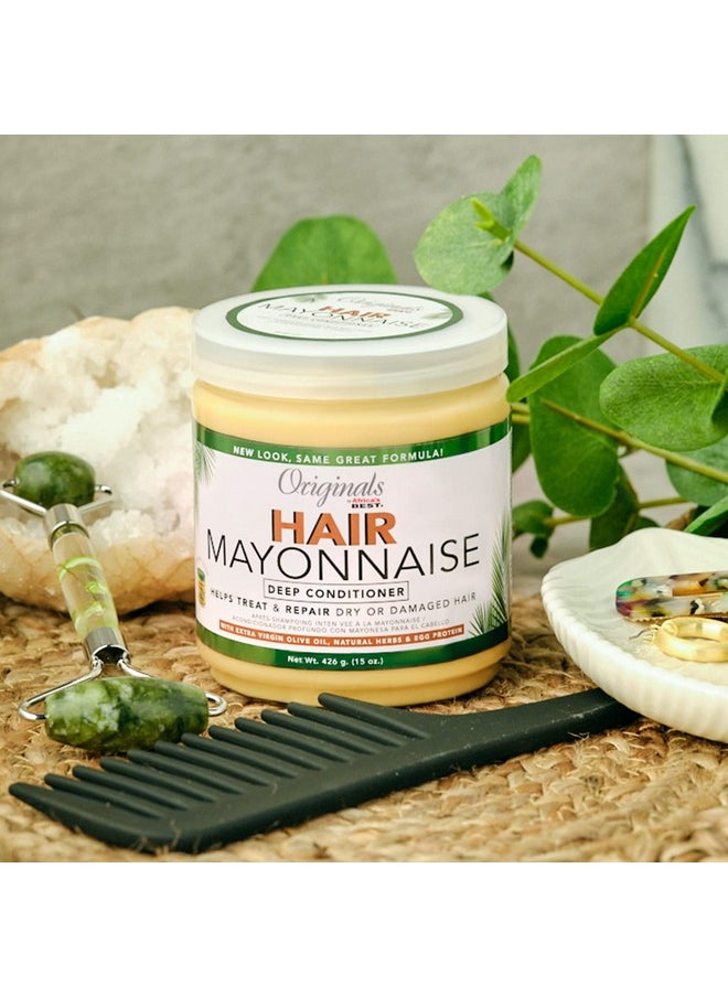 Originals by Africa's Best - Hair Mayonnaise Conditioner 2 Pack 15 Oz Jar Enriched With Natural Botanical Herbal Extracts And Olive Oil To Deep Condition And Repair - Image 1