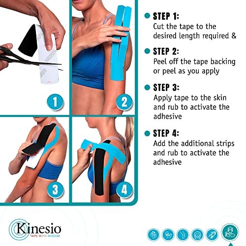 Kinesio Tape - Pre-Cut Shoulder Support - Optimized Athletic Tape Strips - Image 4