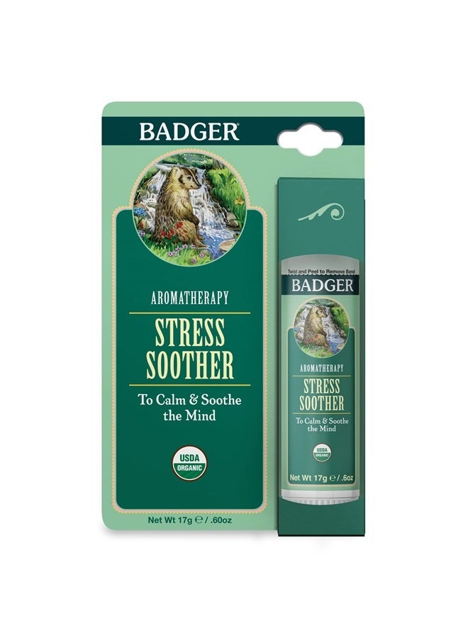 Badger Stress Soother Balm, Aromatherapy Balm Stick, Certified Organic, Aromatherapy Oil, Essential Oil Roller, 0.6 oz - Image 3