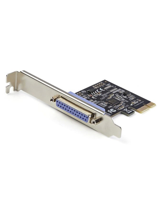 StarTech .com 1-Port Parallel PCIe Card - PCI Express to Parallel DB25 Adapter Card - Desktop Expansion LPT Controller for Printers, Scanners & Plotters - SPP/ECP - Standard/Low Profile (PEX1P2) - Image 1