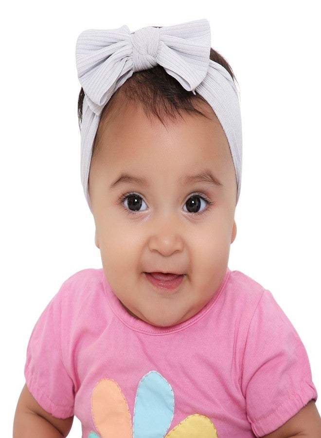 Arendelle Pure Cotton Headband with Grey Bow Knot for Babies (0-2 Years) [AHA399] - Image 1