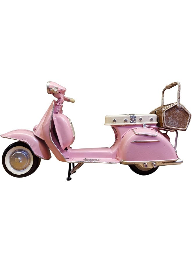 Art Deco Home Vespa Mini Pink Scale 1:12 Motorbike Vespa Scooter Figure | Vintage Pink Scooter Vespa Retro Motorcycle Model  - Image 2