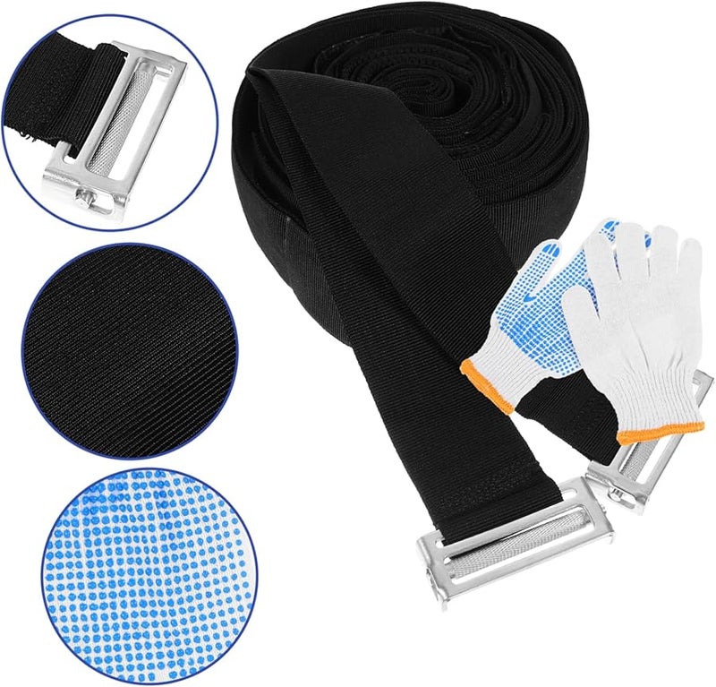 Lifkome Black Heavy Duty Moving Straps 2 Pack For Furniture Appliance Transport Single User - Image 5