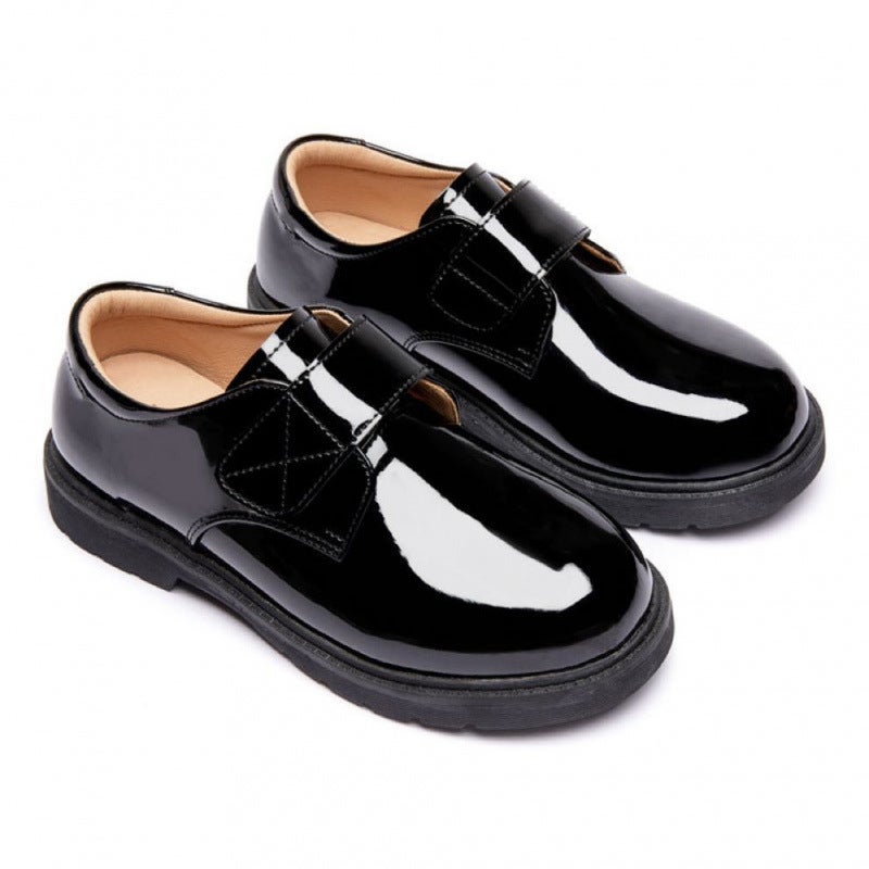 Boys' Leather Shoes, Genuine Leather Soft Sole Performance, New Performance Black British Student Kidsren'S Campus Shoes For Middle-Aged And Older Kidsren - Image 5