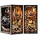 ETKVR Book Nook Kit Book Nook Kits for Adults DIY Booknook Model Build DIY 3D Wooden Puzzle Bookend Booknook Bookshelf Insert Miniature Dollhouse Kit for Home Decoration - Image 2