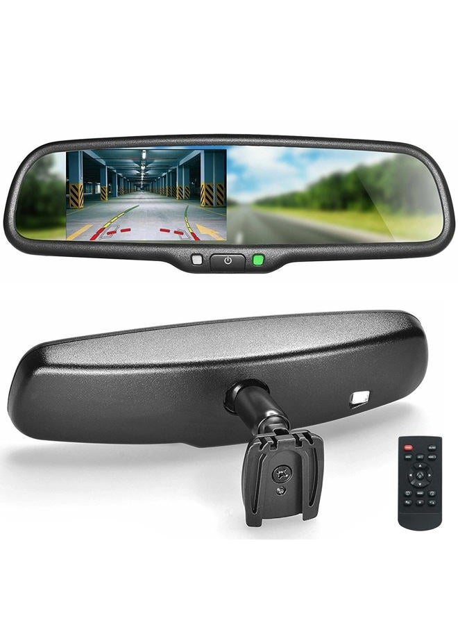 Master Tailgaters OEM Rear View Mirror with 4.3" Auto Adjusting Ultra Bright LCD with Dynamic Parking Lines - Universal Fit - Image 1