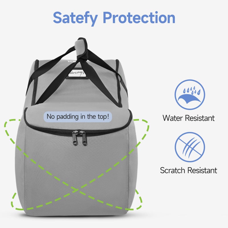 YOREPEK Infant Car Seat Travel Bag Compatible with UPPAbaby MESA V2 and Base,Fit for All Nuna Pipa Car Seat and Base, Padded Car Seat Bags for Air Travel, Carseat Cover for Airplane Travel, Grey - Image 5